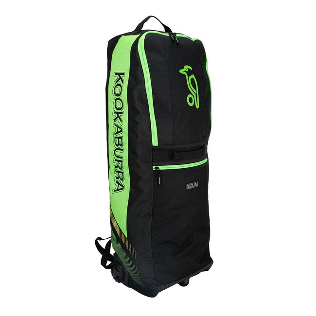 Black-Neon Green - Front - Kookaburra WD5000 Wheelie Duffle Bag