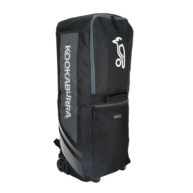 Black-Grey - Front - Kookaburra WD4000 Cricket Wheelie Duffle Bag