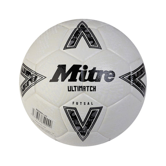 White-Black - Front - Mitre Ultimatch Futsal Football