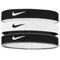 White-Black - Front - Nike Classic Flexible Wide Band Headband (Pack of 3)