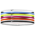 Multicoloured - Front - Nike Classic Flexible Slim Hairband (Pack of 6)
