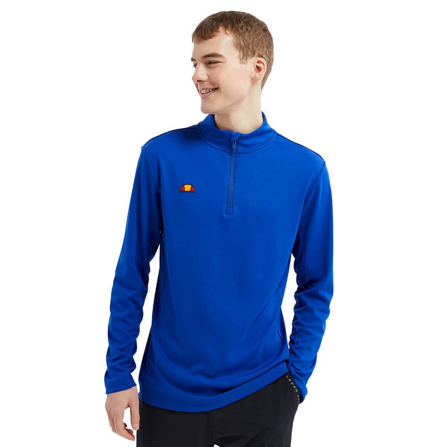 Blue - Side - Ellesse Mens Rolbi Quarter Zip Top