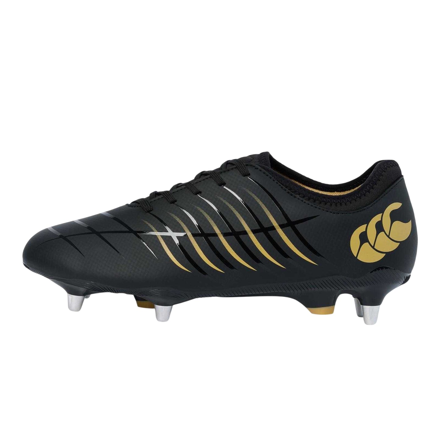 Black-Gold - Back - Canterbury Mens Phoenix 2.0 Team Soft Ground Rugby Boots