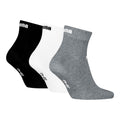 Black-White-Grey - Back - Puma Unisex Adult Logo Trainer Socks (Pack of 3)