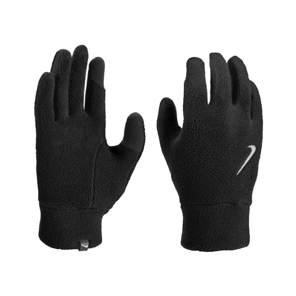 Black - Side - Nike Fleece Logo Beanie & Gloves Set