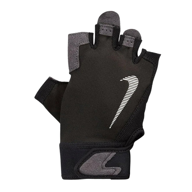 Black-White-Grey - Front - Nike Mens Ultimate Heavyweight Fitness Fingerless Gloves