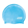 Light Blue - Front - Zoggs Womens-Ladies Silicone Swim Cap