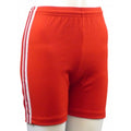 Scarlet-White - Front - Carta Sport Womens-Ladies Stripe Shorts