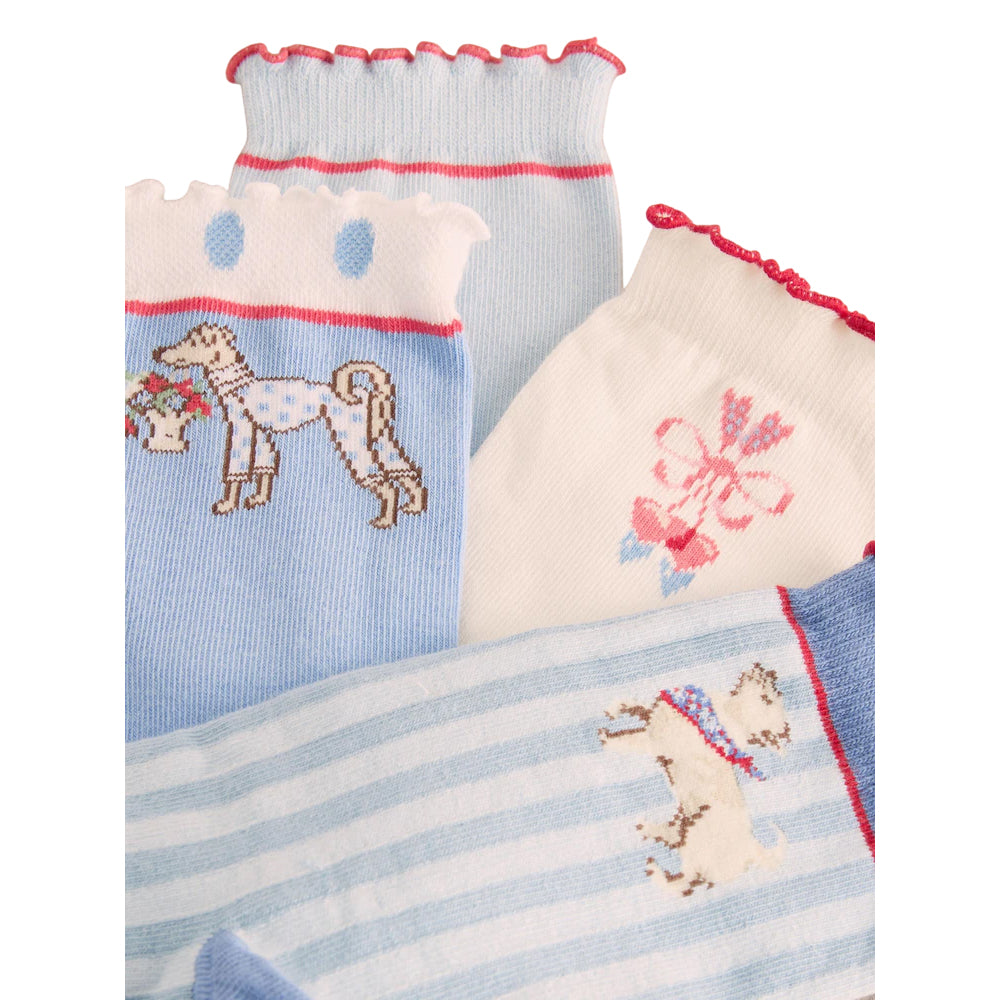 Blue - Close up - Cath Kidston Womens-Ladies Stanley Socks (Pack of 4)
