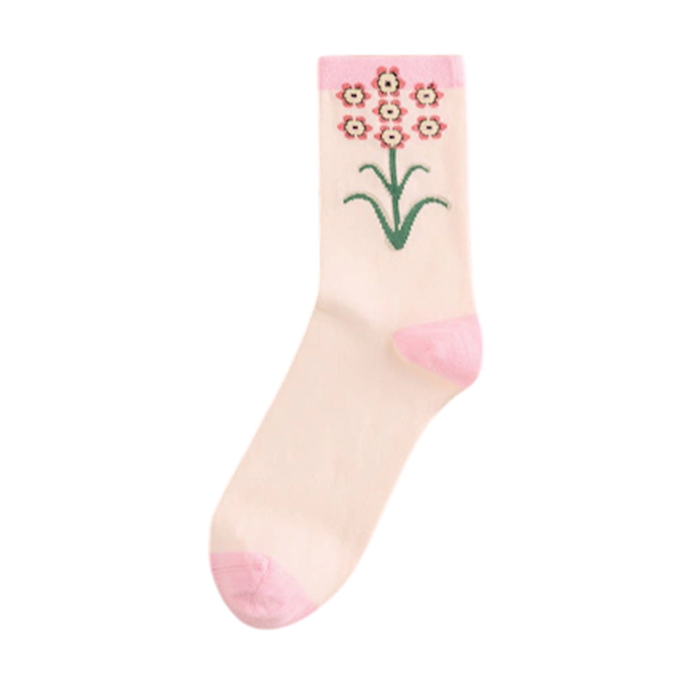 Pink - Pack Shot - Cath Kidston Womens-Ladies Flowers Socks (Pack of 4)