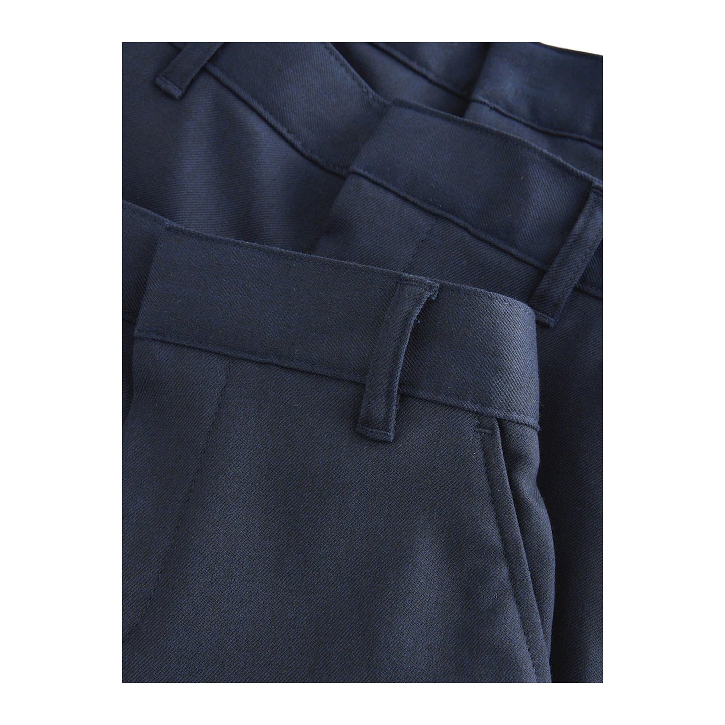 Navy - Pack Shot - Clarks Boys Regular School Shorts (Pack of 3)