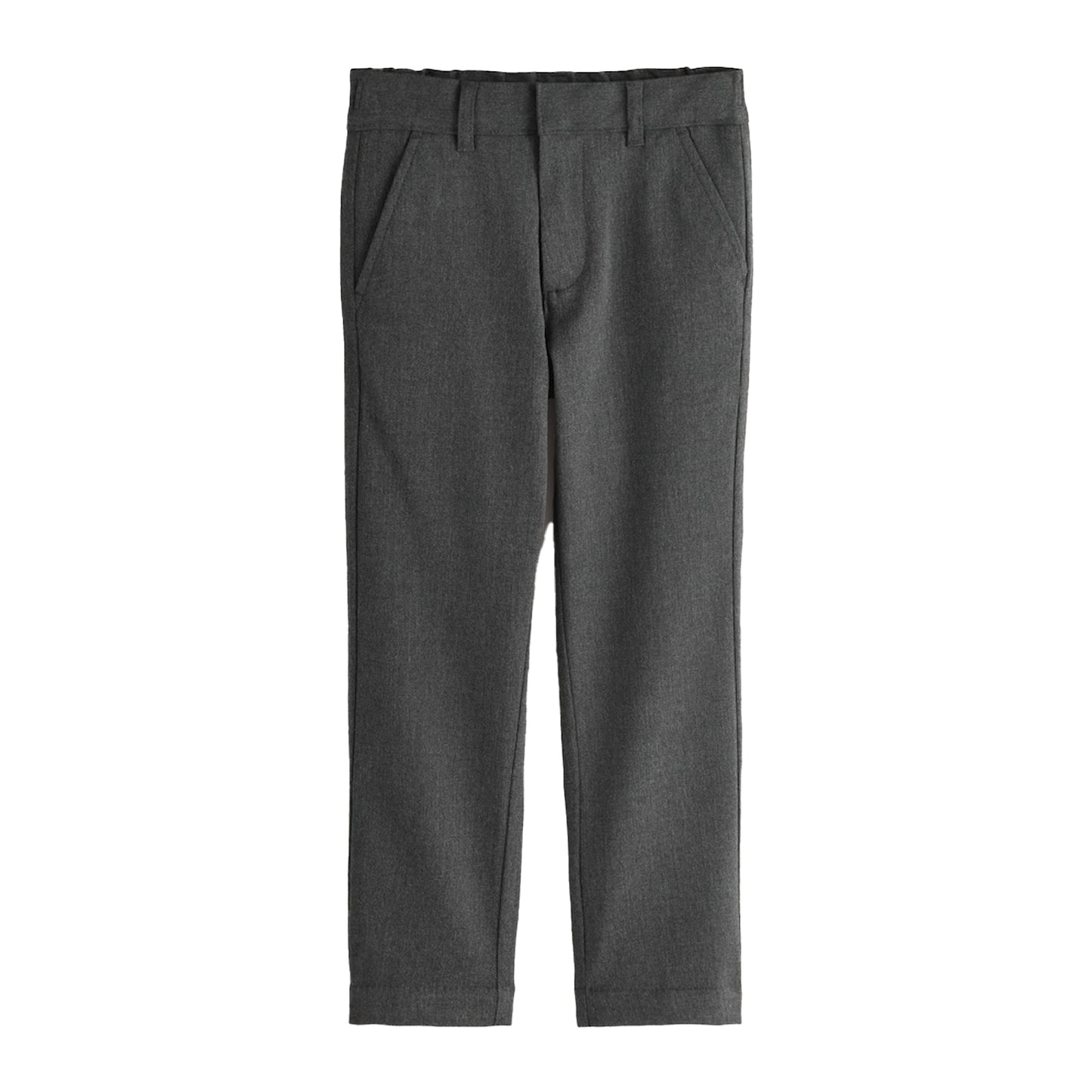 Grey - Side - Clarks Boys Slim School Trousers (Pack of 2)