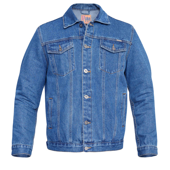 Stonewash - Front - Duke Mens D555 London Trucker Denim Jacket