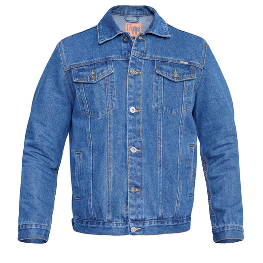 Stonewash - Front - Duke Mens D555 London Trucker Denim Jacket