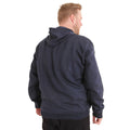 Navy - Back - D555 Mens Rockford Kingsize Cantor Zip Through Hooded Sweatshirt