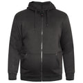 Black - Front - Duke Mens D555 Rockford Cantor Heavyweight Kingsize Full Zip Hoodie