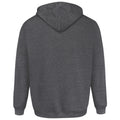 Grey - Back - Duke Mens D555 Rockford Cantor Heavyweight Kingsize Full Zip Hoodie