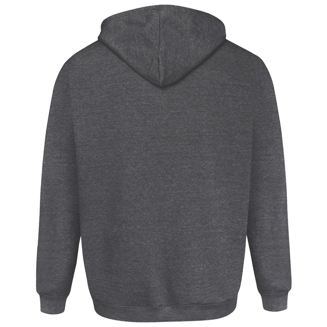 Grey - Back - Duke Mens D555 Rockford Cantor Heavyweight Kingsize Full Zip Hoodie