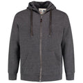 Grey - Front - Duke Mens D555 Rockford Cantor Heavyweight Kingsize Full Zip Hoodie