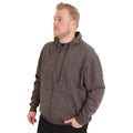 Grey - Side - D555 Mens Rockford Kingsize Cantor Zip Through Hooded Sweatshirt