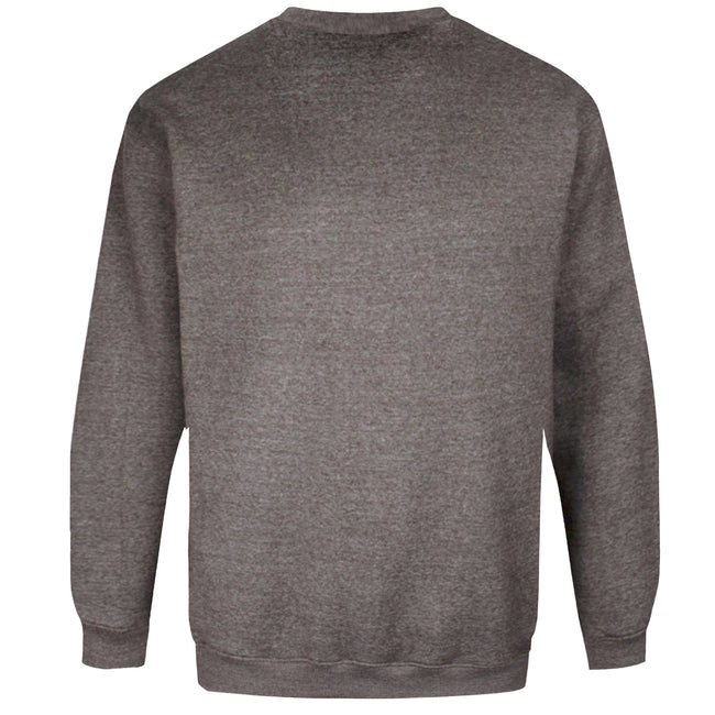 Grey - Back - Duke Mens D555 Sweat Rockford Crew Neck Kingsize Jumper