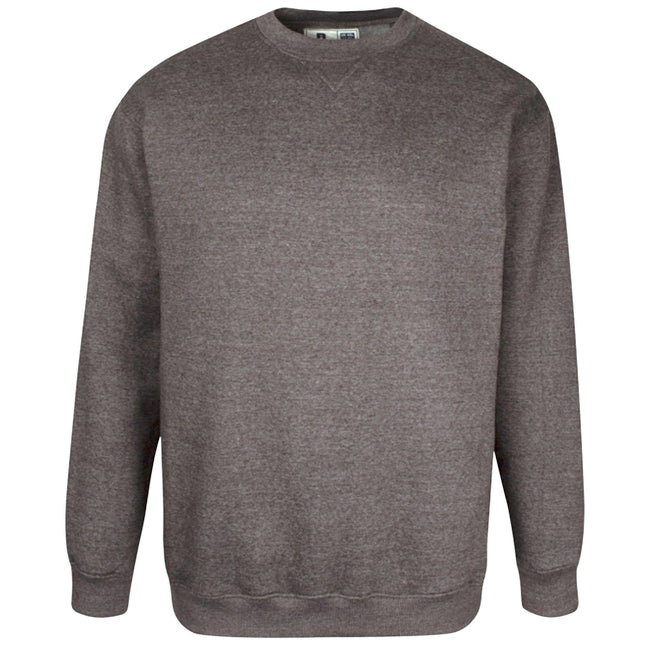 Grey - Front - Duke Mens D555 Sweat Rockford Crew Neck Kingsize Jumper
