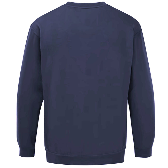 Navy - Back - Duke Mens D555 Sweat Rockford Crew Neck Kingsize Jumper