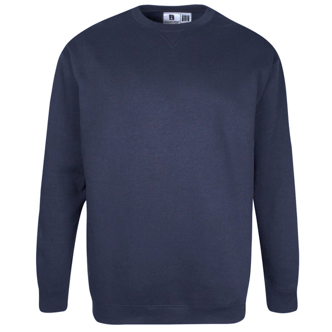 Navy - Front - Duke Mens D555 Sweat Rockford Crew Neck Kingsize Jumper