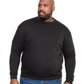 Black - Side - Duke Mens D555 Sweat Rockford Crew Neck Kingsize Jumper