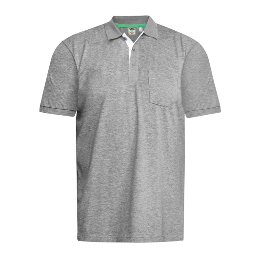 Grey - Front - Duke Mens D555 Grant Pique Kingsize Polo Shirt