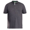 Charcoal - Front - D555 Mens Grant Kingsize Pique Polo Shirt