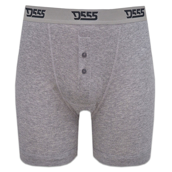 Black-White-Grey - Side - Duke Mens D555 London Driver Cotton Boxer Shorts (Pack Of 3)