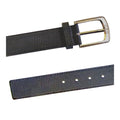 Black - Side - Duke Mens D555 Samuel Bonded Leather Buckle Waist Belt