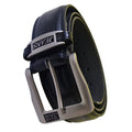Black - Back - Duke Mens D555 Kenny Bonded Leather Buckle Waist Belt