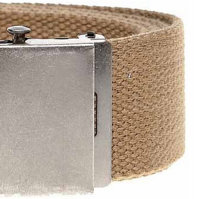 Khaki - Back - Duke Mens D555 Edward Webbing Waist Belt