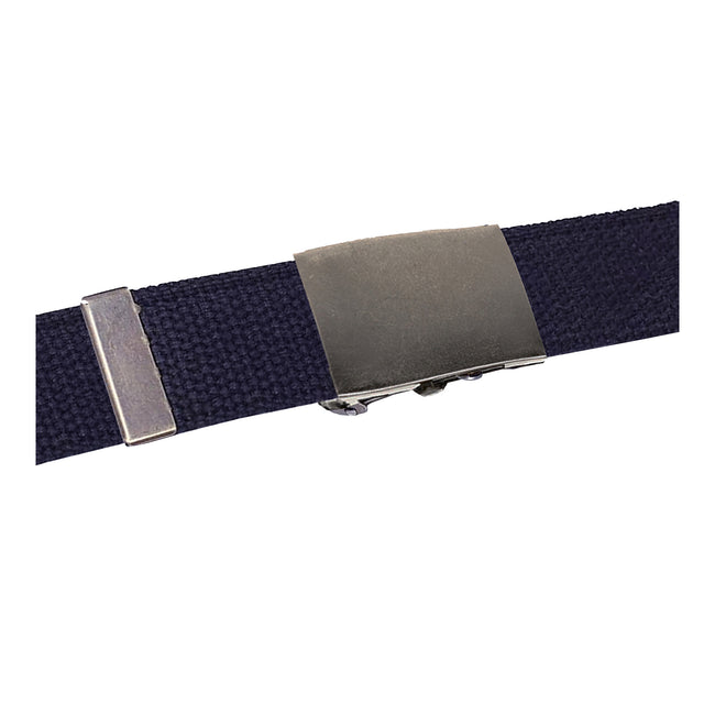 Navy - Back - Duke Mens D555 Edward Webbing Waist Belt