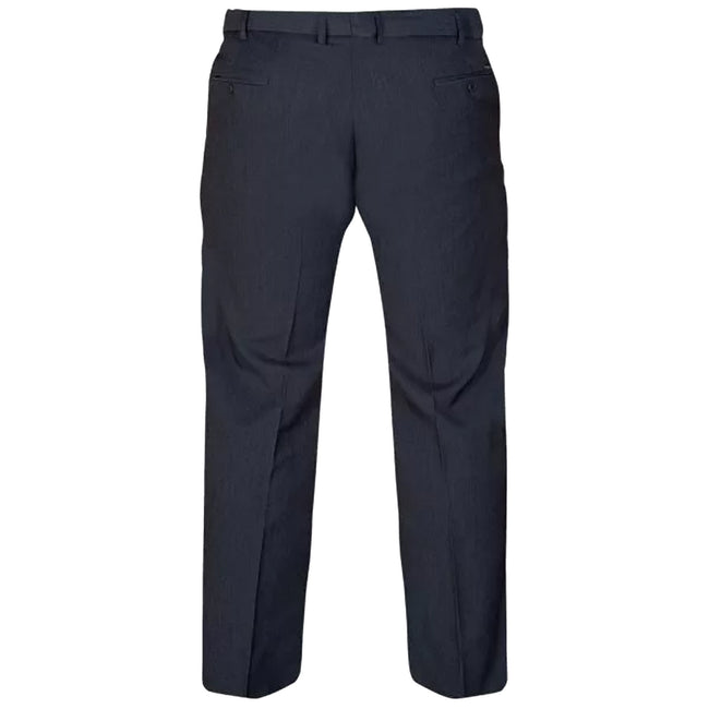 Navy - Back - Duke Mens D555 Supreme Stretch Kingsize Trousers