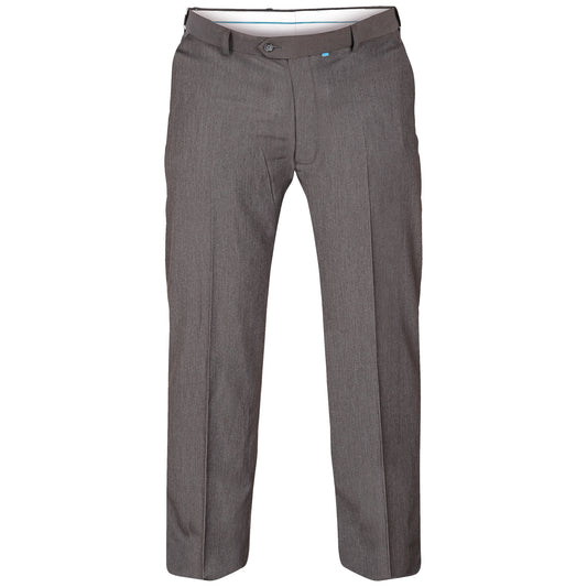 Charcoal - Front - Duke Mens D555 Supreme Stretch Kingsize Trousers