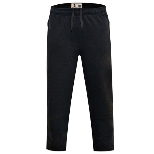 Black - Front - Duke Mens D555 Albert Rockford Open Hem Kingsize Jogging Bottoms