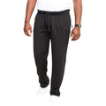 Black - Side - Duke Mens D555 Albert Rockford Open Hem Kingsize Jogging Bottoms