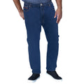 Blue - Side - Duke Mens D555 London Bailey Elasticated Waist Kingsize Jeans