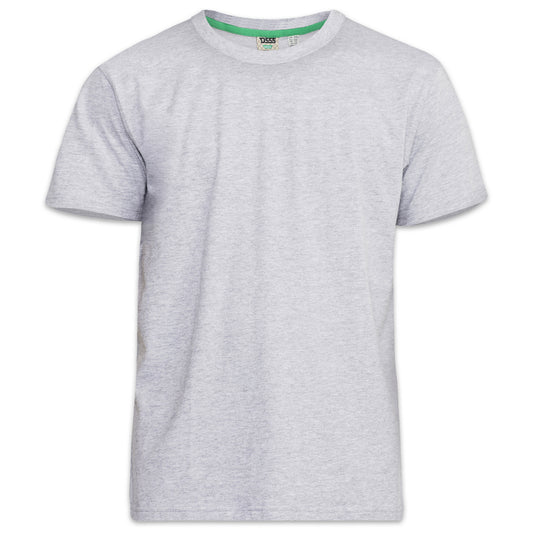 Grey - Front - Duke Mens D555 Flyers Crew Neck Kingsize T-Shirt