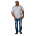 Grey - Side - Duke Mens D555 Signature Cotton Kingsize T-Shirt