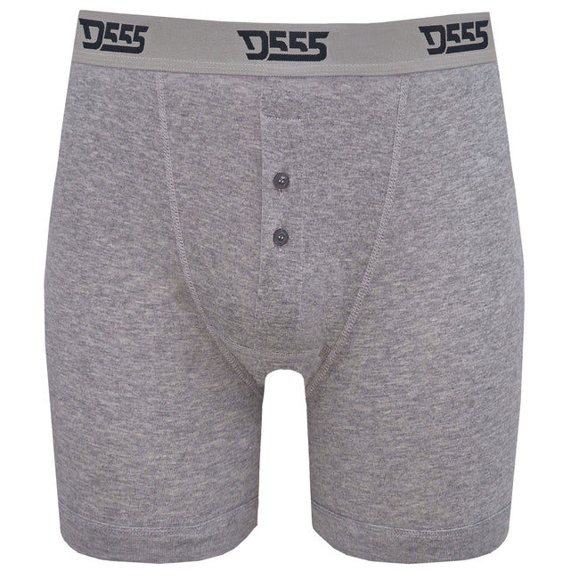 Black-Grey-Navy - Side - Duke Mens D555 London Driver Kingsize Boxer Shorts (Pack of 3)