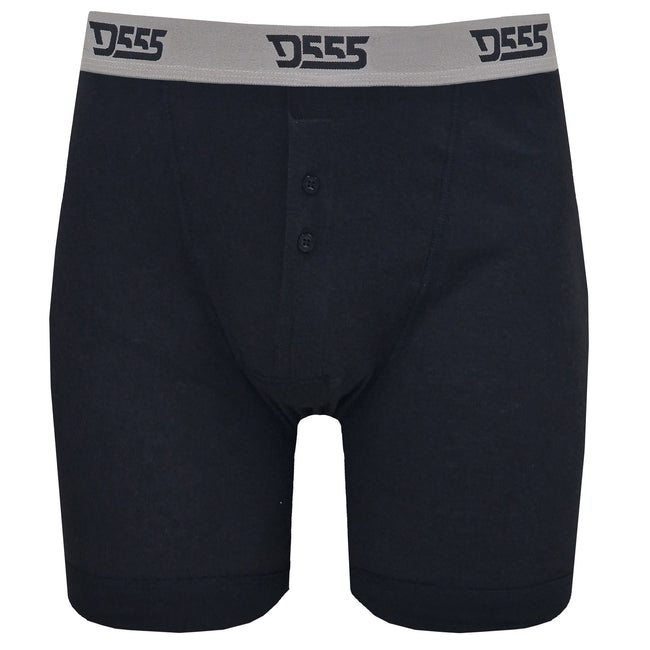 Black-Grey-Navy - Lifestyle - Duke Mens D555 London Driver Kingsize Boxer Shorts (Pack of 3)