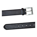 Black - Side - Duke D555 Harley Stitched Waist Belt