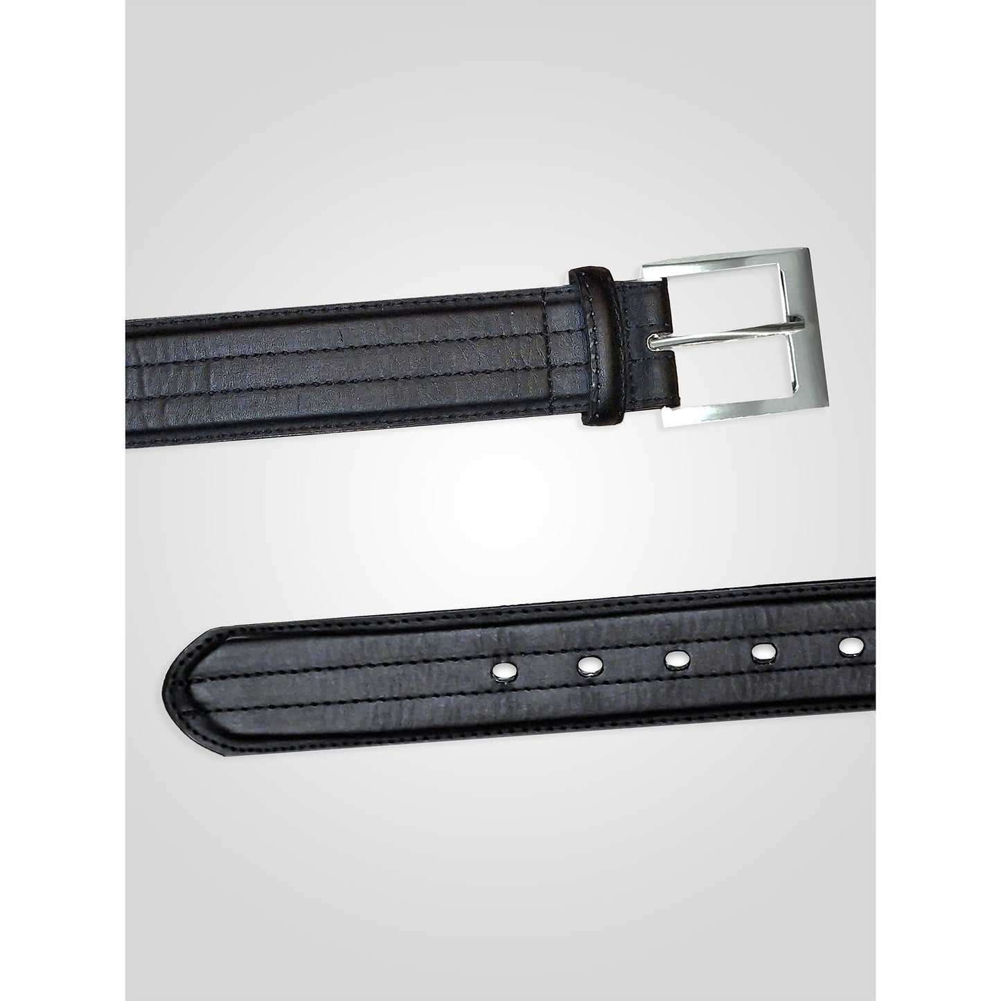 Black - Lifestyle - Duke D555 Harley Stitched Waist Belt