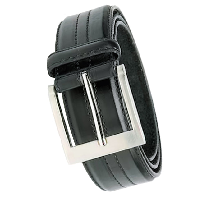 Black - Back - Duke D555 Harley Stitched Waist Belt