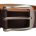 Brown - Back - D555 Mens Harrison Kingsize Bonded Leather Belt