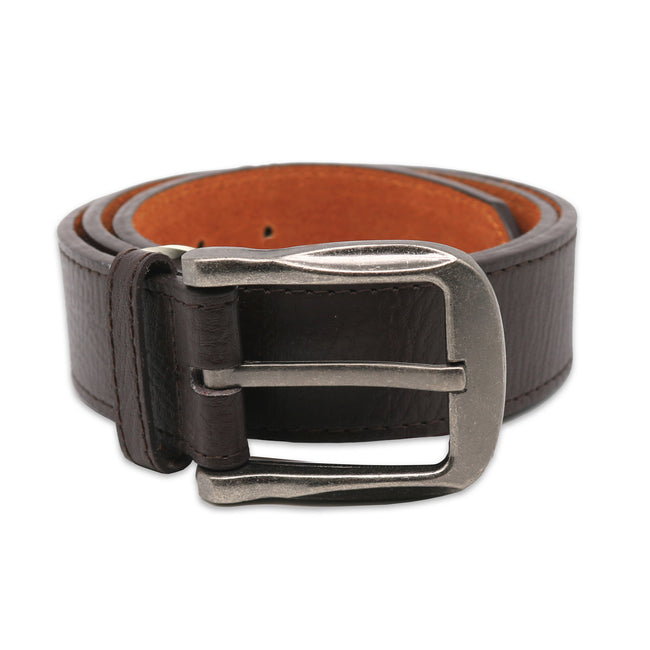 Brown - Front - Duke D555 Harrison Bonded Leather Waist Belt